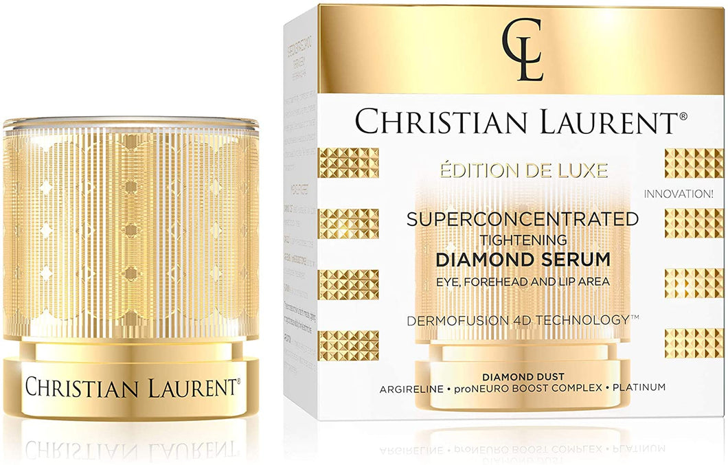 Christian Laurent Super Concentrated Diamond Tightening Serum | 30 ML | Eye, Forehead and Lip Area | Anti-aging Anti-wrinkle Cream | Dermofusion Technology 4d