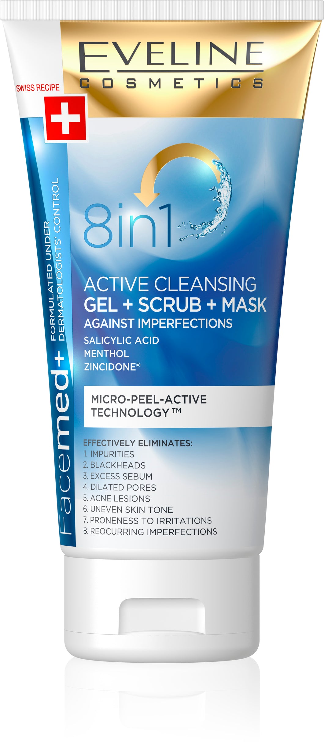 Facemed+ 8IN1 Active Cleansing Gel+Scrub+Mask 150ML