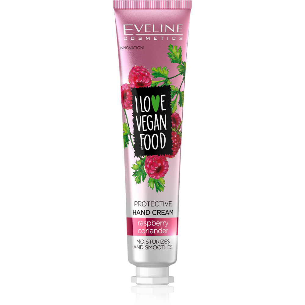 Eveline I Love Vegan Food Protective Hand Cream Raspberry And Coriander 50ml