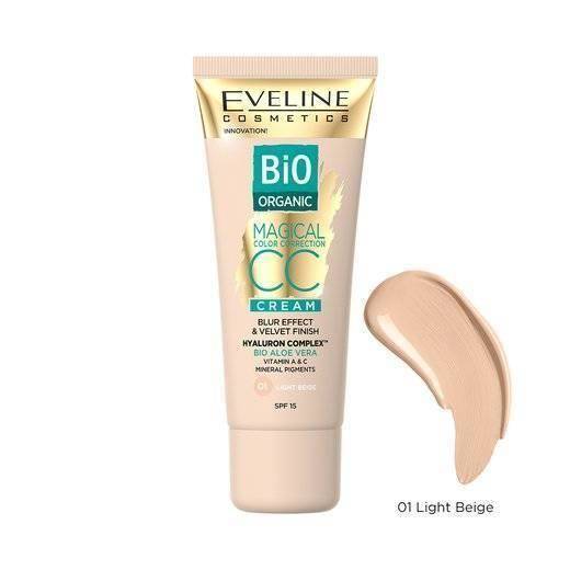 Bio Organic Magical CC Cream with Aloe Vera and Hyaluron Complex SPF 15 01 Light Beige 30ml