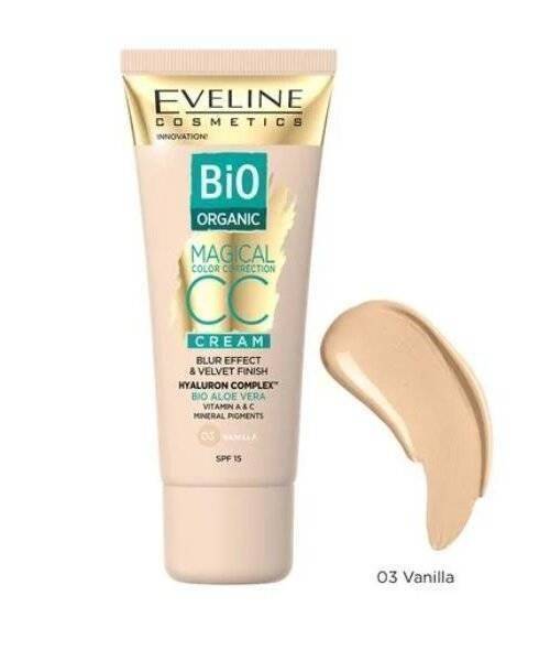 Bio Organic Magical CC Cream with Aloe Vera and Hyaluron Complex SPF 15 03 Vanilla 30ml