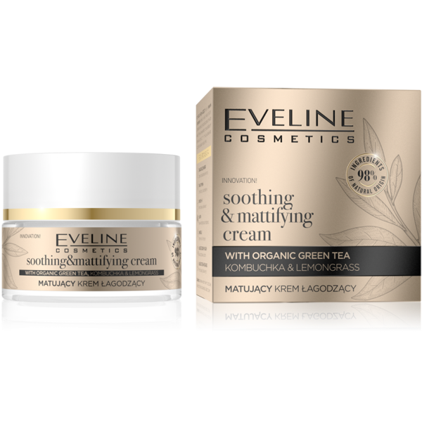 Organic Gold Soothinng and Mattifying Cream with Organic Green Tea 50ml